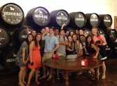 Norheastern University students visiting the Osborne wineries in Puerto de Santa Mara (Cdiz)