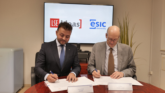 Firma acuerdo ESIC University-LSE Ideas