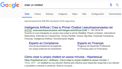 CREAR UN CHATBOT