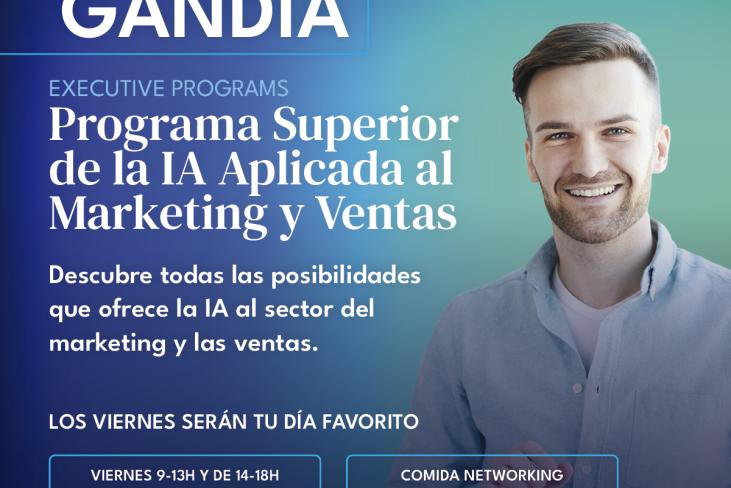Gandía, La Safor, ESIC University, inteligencia artificial, IA aplicada, marketing digital, ventas, Executive Programs, formación ejecutiva, transformación digital, automatización, IA generativa, analítica de datos, talento digital, innovación empresarial, formación para profesionales, competitividad empresarial, Comunidad Valenciana, formación en marketing, formación en IA, ESIC Business & Marketing School